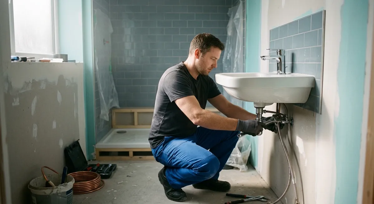 Pose de sanitaires et mitigeur